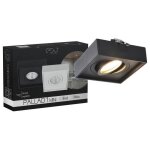 Spot de plafond encastrable - pallad - mini - noir - gu10 - ip20 - carr edo