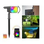 Spot solaire connect� - luminea home control - led rvb cct - 100 lm - panneau solaire - ip65