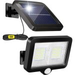 Spot solaire exterieur avec dtecteur de mouvement - 98 leds ip65 tanche angle dclairage 120 cble ...