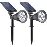 Spot solaire extérieur étanche - lumisky - 4 leds blanches - 200 lm - tête pivotante à 90°c Spot solaire extérieur étanche - lumisky - 4 leds blanches - 200 lm - tête pivotante à 90°c