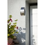 Spot solaire inox avec dtecteur de prsence - galix - type applique murale - 25 lumens - 8h dclairage ...
