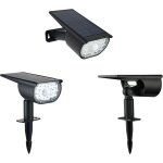Spot solaire � planter - galix - g2603 - 300 lumens double �clairage (option applique) - d�tecteur de ...
