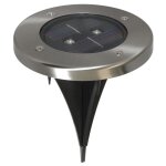 Spot solaire pour sol - rond - 2 led - ranex Spot solaire pour sol - rond - 2 led - ranex