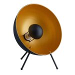 Spoutnik - lampe  poser en mtal noir et dor