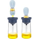 Spray huile cuisine - non spécifié - 2 en 1 - 180ml - silicone et verre - bleu (2pcs) Spray huile cuisine - non spécifié - 2 en 1 - 180ml - silicone et verre - bleu (2pcs)