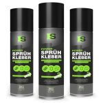Spraytive 3x 500ml colle en spray power ? adh�rence forte pour textiles non - tiss� mousse cuir et plus ...