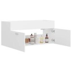 Spring salesupport vasque / meuble bas wc - armoir armoire d�vier blanc 100x385x46cm - bois d?ing�nierie ...