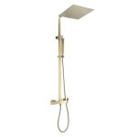 Square ii colonne de douche carr�e avec mitigeur m�canique - or bross� - essebagno