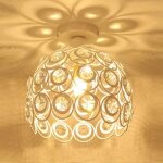 Plafonnier en cristal mtal fer lampe de plafond lustre moderne simple e27 - 26cm - blanc