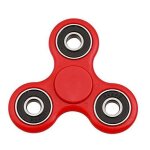 Ssstancy tri fidget hand spinner toy stress reducer high speed ceramic bearing fidget toy (rouge)