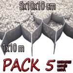 Stabilisateur de gravier - pack 5 - 50m2 - 5cm hauteur - flexible - plastique tiss