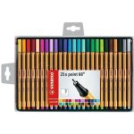 Stylos feutre point 88 - stabilo - coffret de 25 - couleurs assorties - pointe fine - largeur 0, 4 mm ...