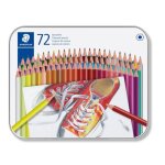 Crayons de couleur - staedtler - bo�te de 72 - multicolore - plastique sans bois - t�te coup�e