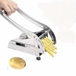 Stainless argent presse appareil coupe frites pomme de terre Stainless argent presse appareil coupe frites pomme de terre