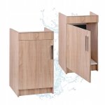 Stamar meuble sous �vier 50 cm ch�ne sonoma + �vier inox + siphon - 50x40x83 cm