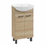 Stamar meuble de salle de bain debout ? ch�ne truflow ? avec lavabo 45 cm ? 2 portes