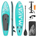 Ecd germany stand up paddle board gonflable makani 320 x 82 x 15 cm jusqu� 150 kg pvc turquoise