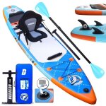 Stand up paddle gonflable - sup board - 330 x 76 x 15 cm - jusquà 150 kg - bleu Stand up paddle gonflable - sup board - 330 x 76 x 15 cm - jusquà 150 kg - bleu