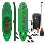 Ecd germany sup board stand up paddle surf gonflable makani 320 x 82 x 15 cm charge 150kg pvc vert planche ...