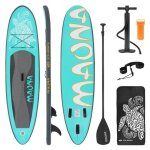 Ecd germany sup stand up surf paddle maona gonflable 308 x 76 x 10 cm jusqu 120kg pvc turquoise planche ...