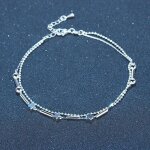 Chaine de cheville - hueihwoh® - argenté - mode - femme - coffret cadeau Chaine de cheville - hueihwoh® - argenté - mode - femme - coffret cadeau