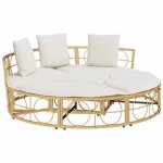 Star sale� chaise longue(1 pc) - lit de repos - sans auvent - r�sine tress�e 160x50 cm t3051