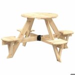Star sale� table de pique - nique(1 pc) - table jardin - pour 4 enfants avec trou de parasol rond 120x57 ...