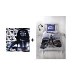 Star wars - ensemble parure de couette 140 x 200 cm + coussin 35 x 35 cm