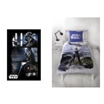 Ensemble parure de couette - star wars - 140 x 200 cm - 1 taie doreiller - plaid 100 x 140 cm - 100% ...