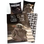 Star wars - mandalorian - housse de couette - parure de lit 140x200 cm + taie 63x63 cm.