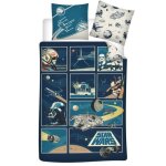 Parure de lit - disney - star wars - 100% coton - housse de couette 140x200 cm - taie 65x65 cm