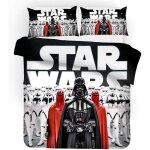 Star wars parure de lit enfant avec housse de couette et taies doreiller assorties en polyester microfibre ...