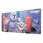 Tapis de souris - star wars - the mandalorian - 80x35 cm - surface lisse - base antidrapante