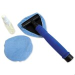 Start kit de nettoyage de vitres magique avec chiffon et manche tlescopique - facilitez lentretien de ...