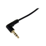 Startech c�ble audio slim mini - jack 35 mm vers mini - jack 35 mm coud� � angle droit de 18 m - m / ...