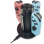 Station de charge pour manette nintendo switch - 4in1 charger - noir - usb