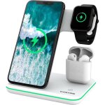 Station de charge sans fil 3 - en - 1 pour les appareils apple watch iphone samsung galaxy note airpods ...