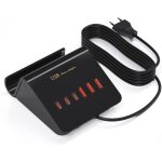 Station de charge usb multiple 25w chargeur usb multiple 6 port chargeur pd charge rapide pour iphone ...