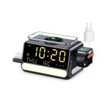 Chargeur induction - compatible apple samsung android - r�veil - lumi�re - station charge pour iphoneairpodsap ...