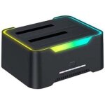 Station daccueil - connectland - 2xhdd sata - usb 3. 0 - 12 to - abs noir