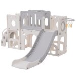 Station de jeu toboggan pour filles garons 1 - 8 ans - aire de jeux avec toboggan en plastique anti ...