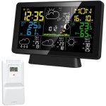 Station m�t�o intelligente wifi �cran couleur avec capteur ext�rieur et alarme