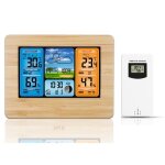 Station météo sans fil - thermomètre hygromètre baromètre - Écran lcd coloré - jaune Station météo sans fil - thermomètre hygromètre baromètre - Écran lcd coloré - jaune