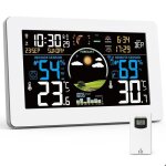 Station m�t�o sans fil - therm. / hygrom. int / ext avec capteur - �cran 75 barom�tre pr�visions - alarme ...