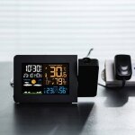 Station m�t�o sans fil - - thermom�tre hygrom�tre int�rieur / ext�rieur - projection horloge rcc - capteur ...