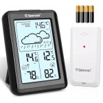 Station m�t�o sans fil - vetobiol - 3 capteurs � distance - temp�rature et humidit� - pr�visions m�t�o ...