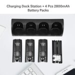 Station de recharge 4 manettes wii + batteries(noir) Station de recharge 4 manettes wii + batteries(noir)