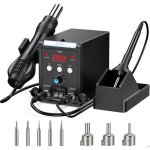 Station de soudage 700w station soudage � air chaud et fer a souder avec contr�le de temp�rature pr�cis ...