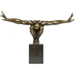 Statue athlète bronze - kare design - sculpture en résine - noir - marron - bronze - résine Statue athlète bronze - kare design - sculpture en résine - noir - marron - bronze - résine