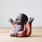 Statue de bouddha en cramique - figurine de moine crative pour bb artisanat de poupes - cadeau dlicat ...